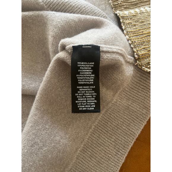 Lafayette 148 Wool Blend Tank Shimmering Metallic Layering Piece Size Medium - Picture 7 of 7